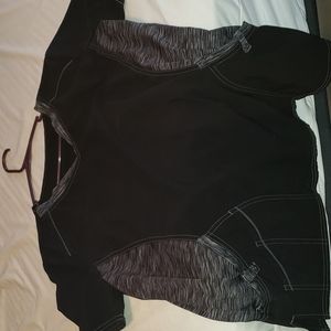 Womens scrubstar set black and grey size large